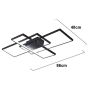 SE LED 4 TESSERA BLACK 86*48*10cm 3CCT WITH CONTROL+MEMORY IP20 54W 2 YEARS WARRANTY Z4 HOMELIGHTING 77-50988