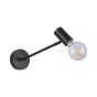 SE21-BL-22-MS2 ADEPT BLACK WALL LAMP BLACK METAL SHADE+ HOMELIGHTING 77-8324