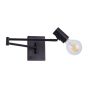SE21-BL-52-SH1 ADEPT WALL LAMP Black Wall Lamp with Switcher and White Shade+ HOMELIGHTING 77-8379
