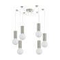 SE21-NM-4-NM6-MS40 ADEPT TUBE Nickel Matt Pendant Black Metal Shade+ HOMELIGHTING 77-8407