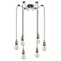 SE21-BR-10-BL6 MAGNUM Bronze Metal Pendant with Black Fabric Cable+ HOMELIGHTING 77-8689