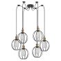 SE21-BR-10-BL6-GR2 MAGNUM Bronze Metal Pendant Black Metal Grid with Black Fabric Cable+ HOMELIGHTING 77-8711