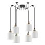 SE21-BR-10-BL6-SH1 MAGNUM BRONZE White Shade Pendant+ HOMELIGHTING 77-8726