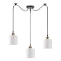 SE21-BR-10-BL3-SH1 MAGNUM BRONZE White Shade Pendant+ HOMELIGHTING 77-8727