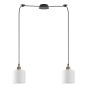 SE21-BR-10-BL2-SH1 MAGNUM BRONZE White Shade Pendant+ HOMELIGHTING 77-8728