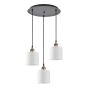 SE21-BR-10-3BL-SH1 MAGNUM BRONZE White Shade Pendant+ HOMELIGHTING 77-8729