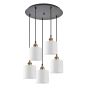 SE21-BR-10-5BL-SH1 MAGNUM BRONZE White Shade Pendant+ HOMELIGHTING 77-8730