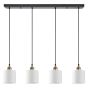 SE21-BR-10-4BL-SH1 MAGNUM BRONZE White Shade Pendant+ HOMELIGHTING 77-8731