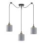 SE21-BR-10-BL3-SH2 MAGNUM BRONZE Grey Shade Pendant+ HOMELIGHTING 77-8734