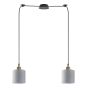 SE21-BR-10-BL2-SH2  MAGNUM BRONZE Grey Shade Pendant+ HOMELIGHTING 77-8735