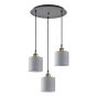 SE21-BR-10-3BL-SH2 MAGNUM BRONZE Grey Shade Pendant+ HOMELIGHTING 77-8736