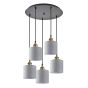 SE21-BR-10-5BL-SH2 MAGNUM BRONZE Grey Shade Pendant+ HOMELIGHTING 77-8737