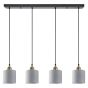 SE21-BR-10-4BL-SH2  MAGNUM BRONZE Grey Shade Pendant+ HOMELIGHTING 77-8738