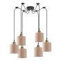SE21-BR-10-BL6-SH3 MAGNUM BRONZE Brown Shade Pendant+ HOMELIGHTING 77-8740