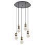 SE21-BR-10-5BL-SH3 MAGNUM BRONZE Brown Shade Pendant+ HOMELIGHTING 77-8744