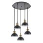 SE21-BR-10-5BL-MS3 MAGNUM BRONZE Black Metal Shade Pendant+ HOMELIGHTING 77-8779