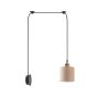 SE21-BR-10-BL1W-SH3 MAGNUM BRONZE Brown Fabric Wall Lamp+ HOMELIGHTING 77-8893