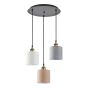 SE21-BR-10-3BL-SH123 MAGNUM FLEX White, Grey,Brown Shade Pendant + HOMELIGHTING 77-9030