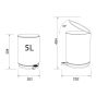 Mind white 5L κάδος απορριμμάτων Sealskin 800065