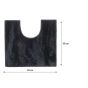 Doux 45x50 dark grey πατάκι λεκάνης Sealskin 800116