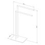 Tube black κρεμάστρα επιδαπέδια 2 θέσεων Sealskin  800199