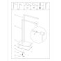 Tube black κρεμάστρα επιδαπέδια 2 θέσεων Sealskin  800199