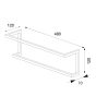 Carre White Κρεμάστρα Επιτοίχια 48cm Sealskin  800258