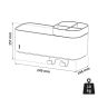 Tiger 2-Store Επιτοίχιο Ράφι με Θήκες και Κρεμάστρες 25 cm White 800375  800375