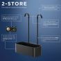 Tiger 2-Store Ράφι κρεμαστό για Βρύση Ντους 25 cm Black 800376 800376