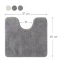 Cosima Πατάκι Λεκάνης 55x60cm Grey Sealskin 800633