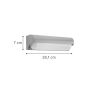 Απλίκα Επιτοίχια 26,1x7cm IP65 Led 10w 3CCT Antracite Inlight Erie 80203040