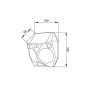 it-Lighting Tortoise LED 6W 3000K Solar Outdoor Wall Lamp Black D:160x160x60mm 80207211S