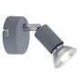 ΣΠΟΤ ΚΙΝΗΤΟ ΜΕΤΑΛΛΟ 1XGU10 Max 7W 70X70X105mm ΓΚΡΙ ARTE ILLUMINA VORRAS Eurolamp 145-25243