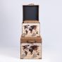 S/3 ΜΠΑΟΥΛΑ PU ΧΑΡΤΗΣ ΚΑΦΕ - ΜΠΕΖ 40x40x40cm / 34x34x34cm / 28x28x28cm Eurolamp 810-00273