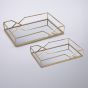 S/2 ΔΙΣΚΟΙ ΜΕΤΑΛΛΙΚΟΙ ΜΕ ΚΑΘΡΕΦΤΗ ΧΡΥΣΟΙ 35x25x6cm / 30.5x20x5.5cm Eurolamp 819-02141
