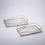 S/2 ΔΙΣΚΟΙ ΜΕΤΑΛΛΙΚΟΙ ΜΕ ΚΑΘΡΕΦΤΗ ΧΡΥΣΟΙ 35x25x6cm / 30.5x20x5.5cm Eurolamp 819-02156
