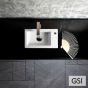 Νιπτήρας Πορσελάνης Kube 40x23 (1οπή) GSI WHITE 8984-300