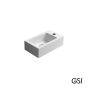 Νιπτήρας Πορσελάνης Kube 40x23 (1οπή) GSI WHITE 8984-300