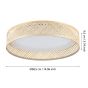 Eglo Luppineria Κλασική Πλαστική Πλαφονιέρα Οροφής με Ενσωματωμένο LED σε Μπεζ χρώμα 38cm 900464