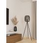 Φωτιστικό Δαπέδου Μαύρο Τρίποδο D63xH140cm 1xE27 Eglo Romazzina 900522