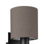 Φωτιστικό Απλίκα Τοίχου 1xE27 με Σποτ Διαβάσματος Μέταλλο Μαύρο Ύφασμα Γκρι Eglo Pasteri 900701
