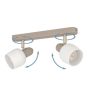 Σποτ Δίφωτη Ράγα 2xE14 L30cm Μπεζ Eglo Corato 900715