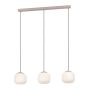 Κρεμαστό Φωτιστικό Τρίφωτη Ράγα 88xH110cm 3xE27 Μπεζ Eglo Cominio 900894