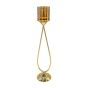 ΚΗΡΟΠΗΓΙΟ ΜΕΤΑΛΛΙΚΟ - ΓΥΑΛΙΝΟ ΧΡΥΣΟ 14x14x63cm Eurolamp 819-02049