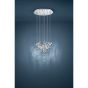 Φωτιστικό Κρεμαστό Ø50cm Led 3000K 4050 lm Χρωμέ / Διάφανα Κρύσταλλα Eglo Pianopoli 93662