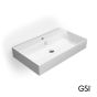 Νιπτήρας Πορσελάνης Kube-X 80x47 (1 οπή+2 προχ.) GSI White 9422-300