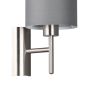 Φωτιστικό Απλίκα  1xE27 L145xA195xH305mm Νίκελ Ματ- Ύφασμα Γκρι Eglο Pasteri 94926