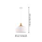 Eglo Obregon Μοντέρνο Κρεμαστό Φωτιστικό Μονόφωτο Καμπάνα με Ντουί E27 σε Λευκό Χρώμα 95383
