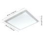 Eglo Competa Τετράγωνο Εξωτερικό LED Panel Ισχύος 24W με Θερμό Λευκό Φως Μήκους 34εκ. 95679