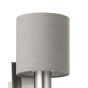 Φωτιστικό Απλίκα  1xE27+Led 1x3,8w Warm White 320lm L150xA195xH380mm Νίκελ Ματ- Ύφασμα Γκρι Eglο Pasteri 96479